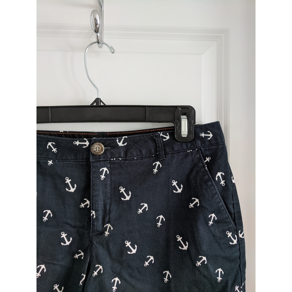 Navy Shorts with White Anchors